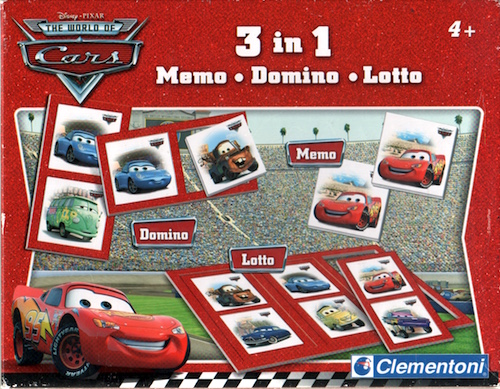 3 in 1 (Memo - Domino - Lotto) Disney Cars