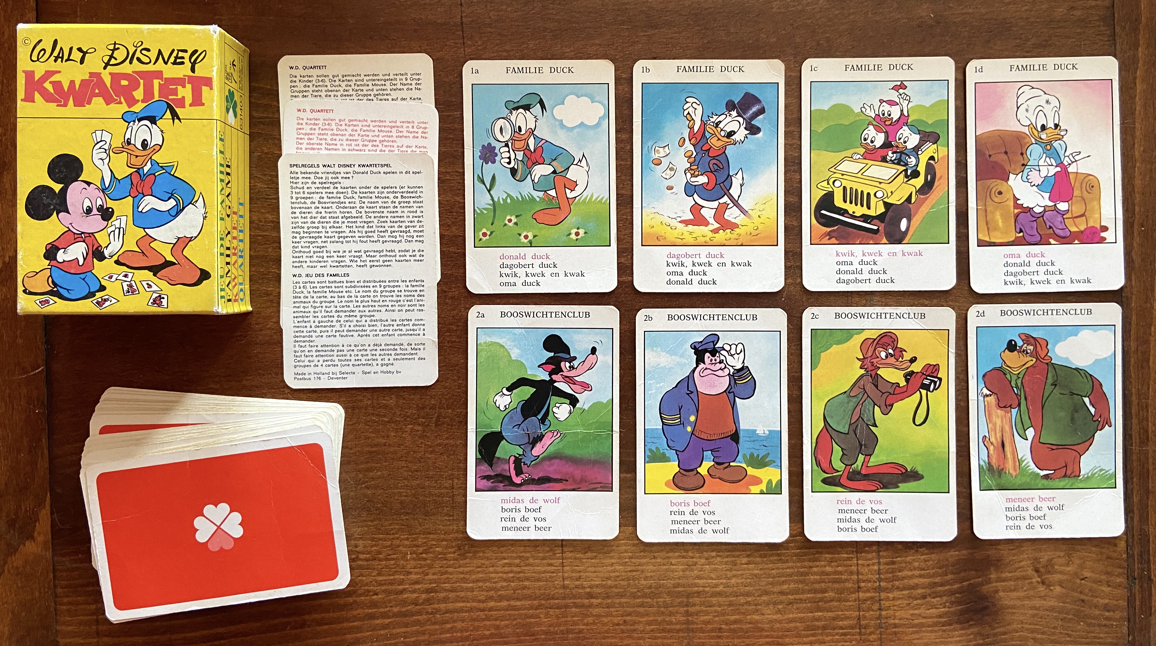 Walt Disney Kwartet (Jeu de Famille; Family Game; Quartett)