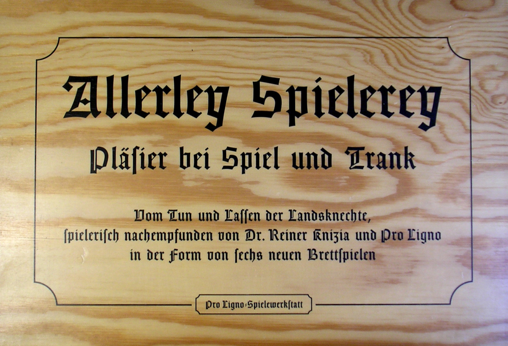 Allerley Spielerey - Pläfier bei Spiel und Trank