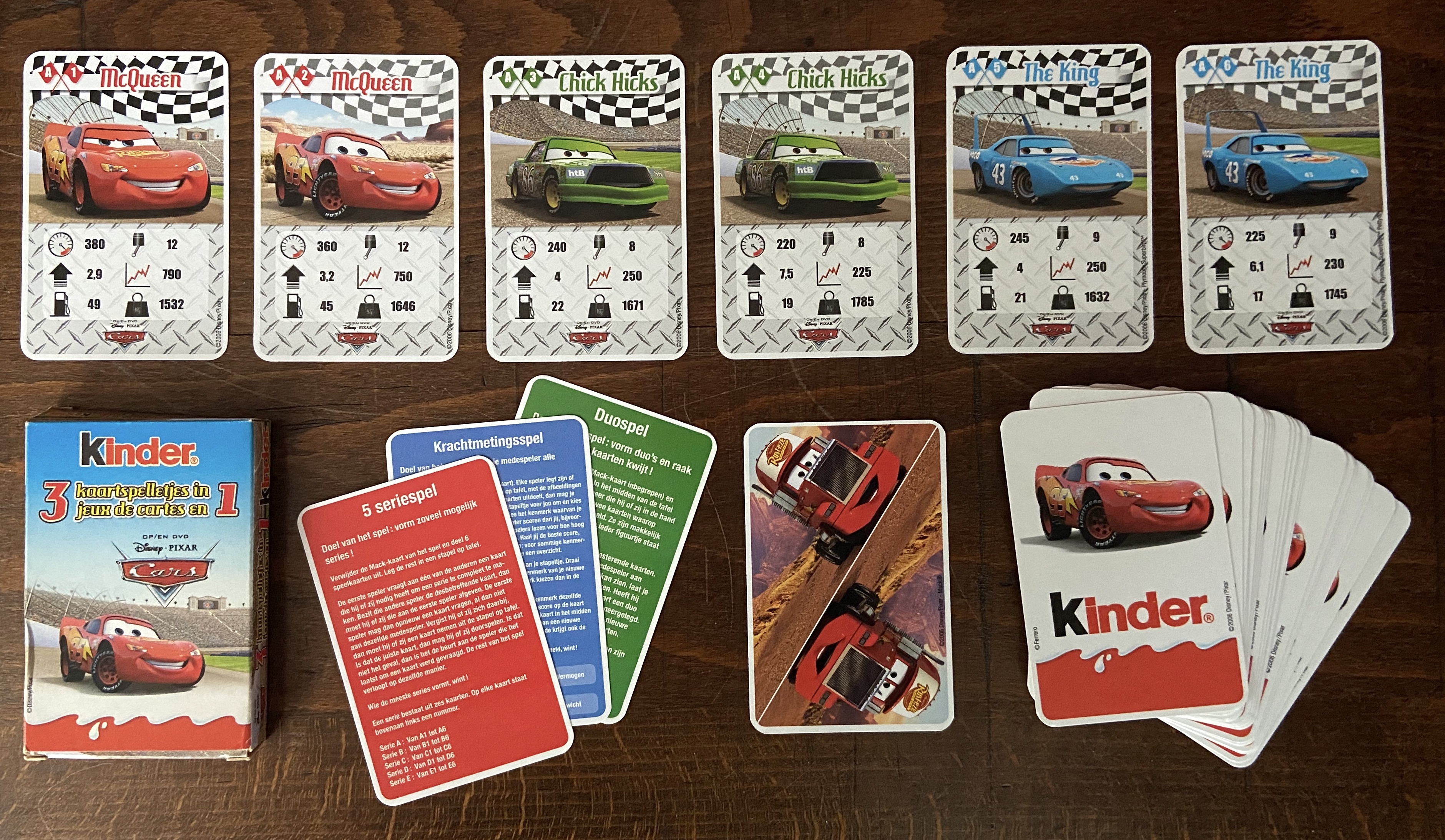 Kinder: 3 Kaartspelletjes in 1 (3 Jeux de Cartes en 1)