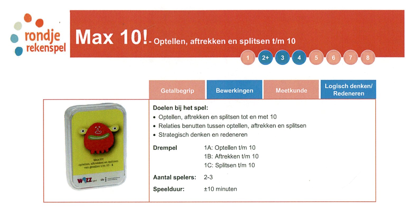 Rondje Rekenspel Max 10! - Optellen, aftrekken en splitsen t/m 10