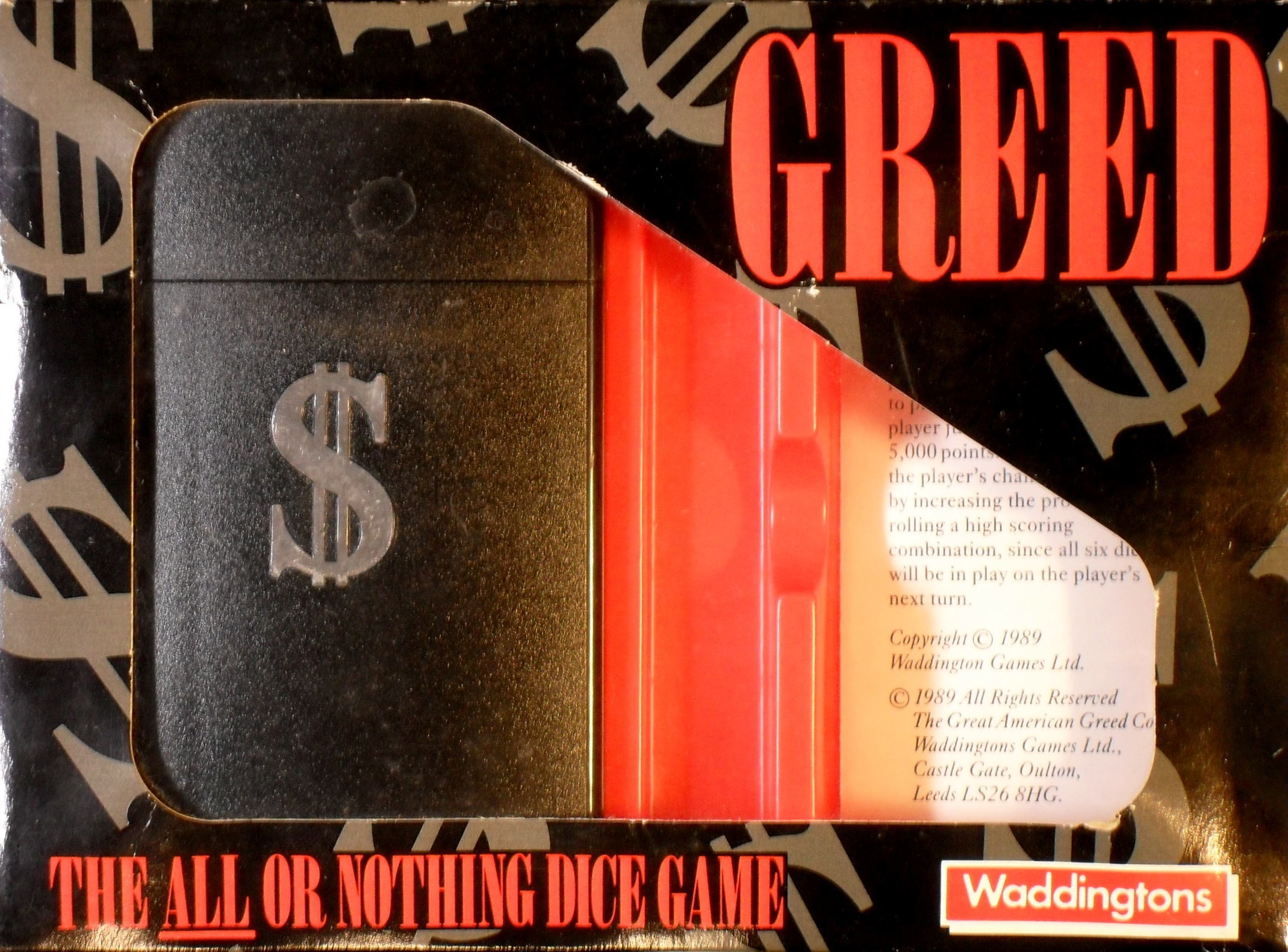 Greed: The all or nothing dice game