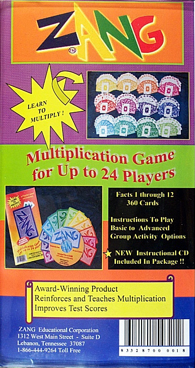 Zang Multiplication Card Game