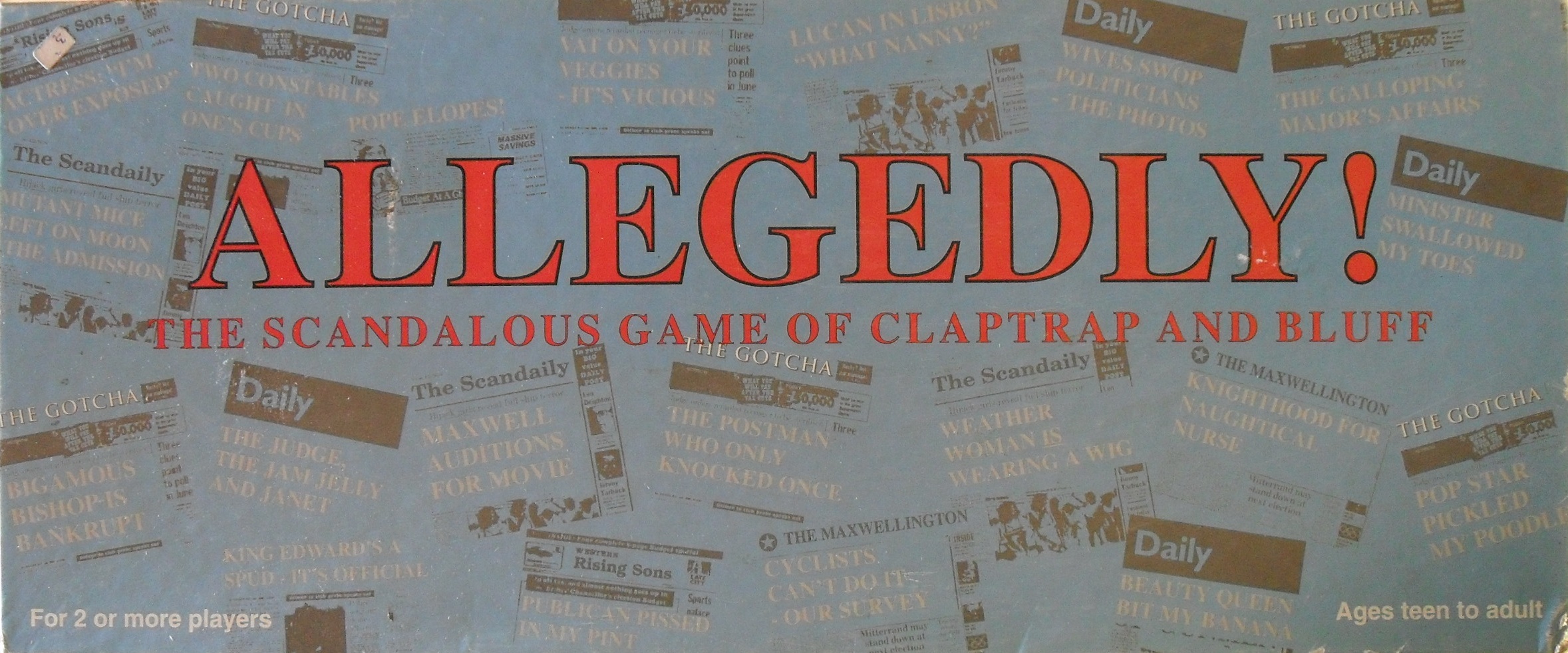 Allegedly! (The scandalous game of claptrap and bluff)