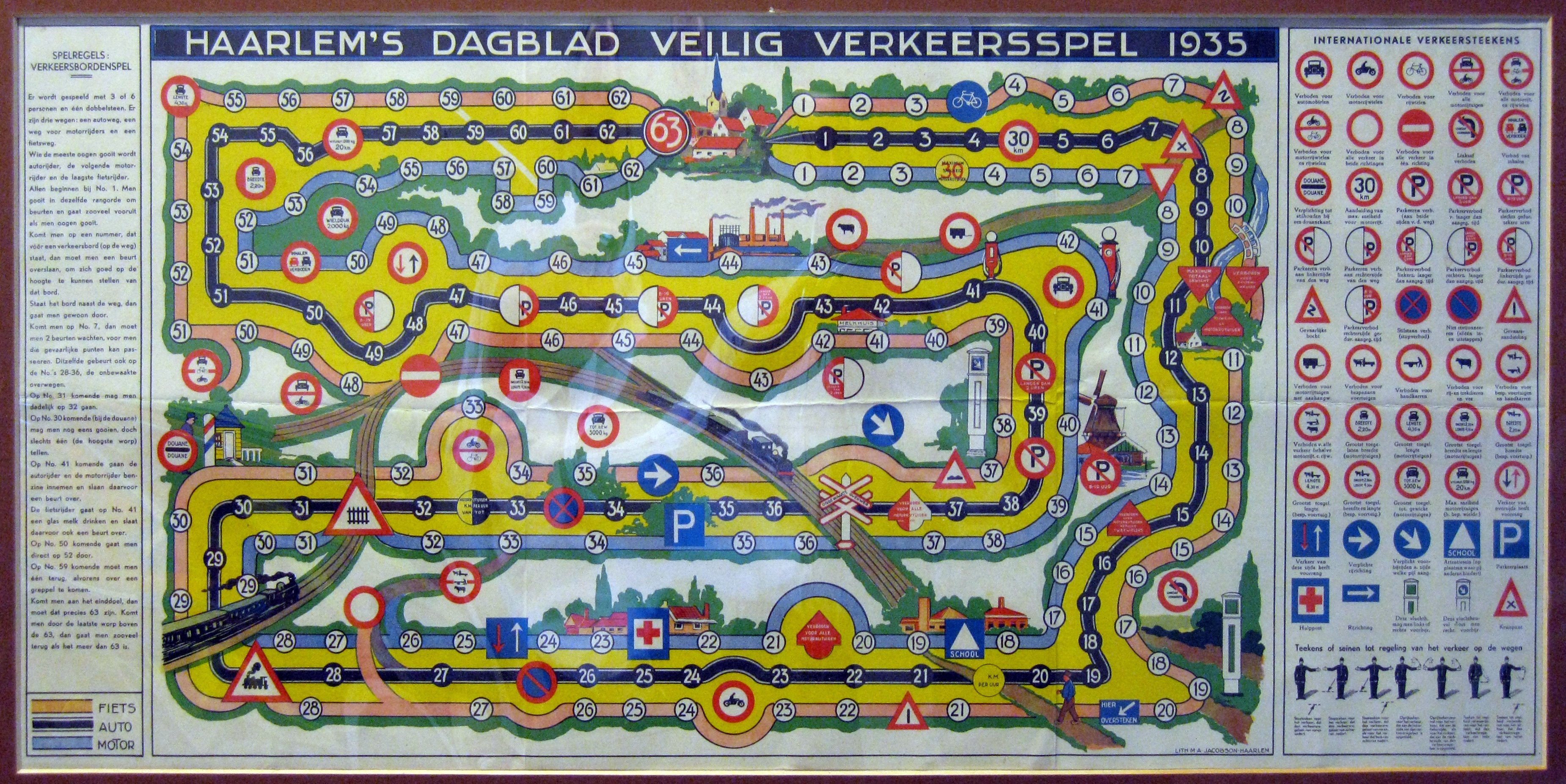 Haarlem's Dagblad Veilig Verkeersspel 1935