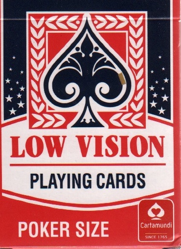 Low vision playing cards