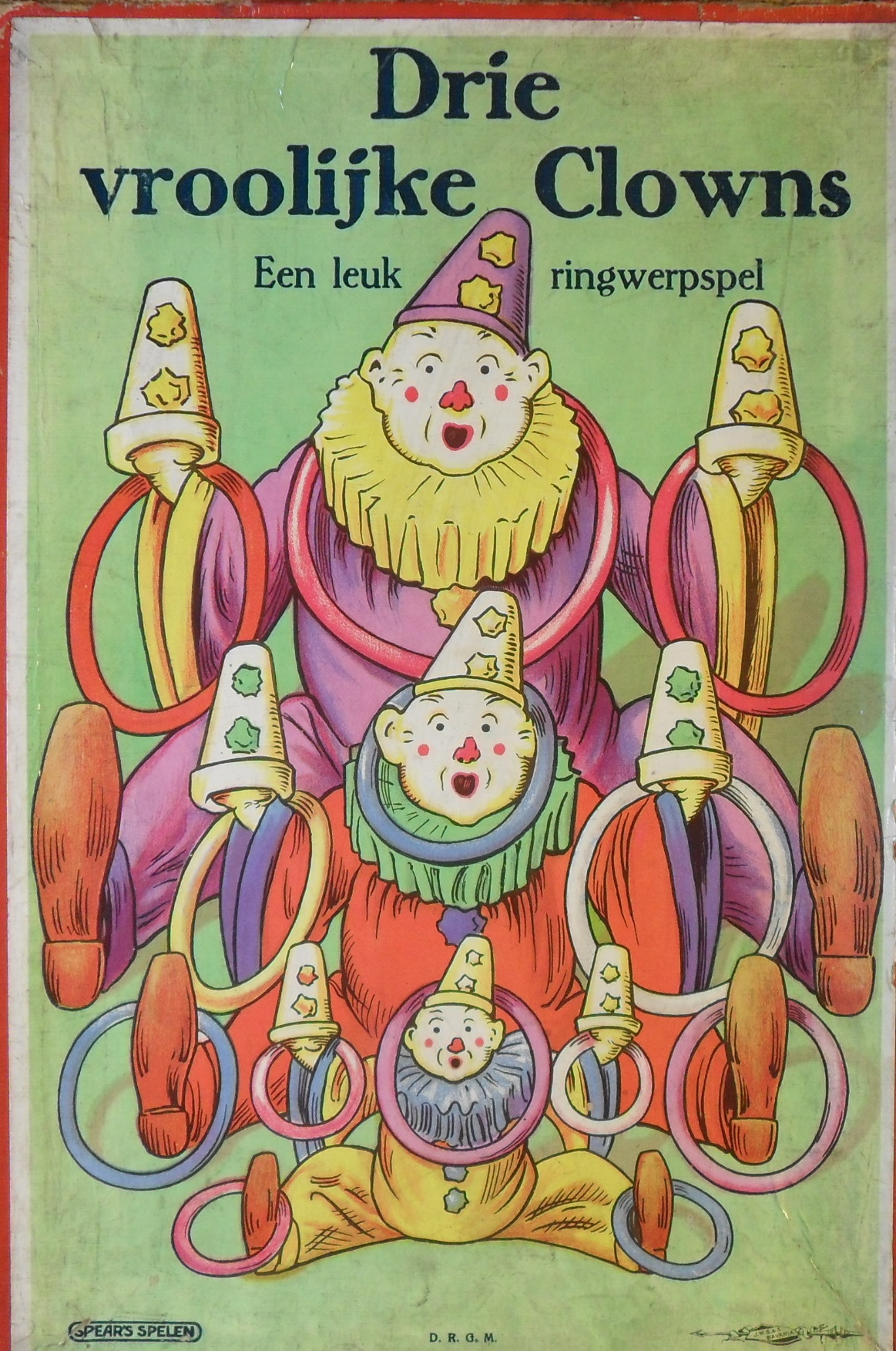 Drie Vroolijke Clowns: Een Leuk Ringwerpspel