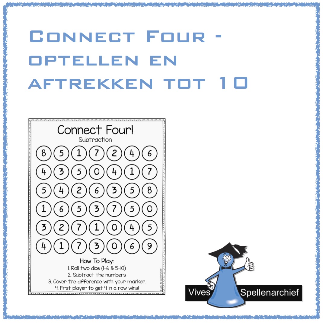 Connect Four: Optellen en aftrekken tot 10