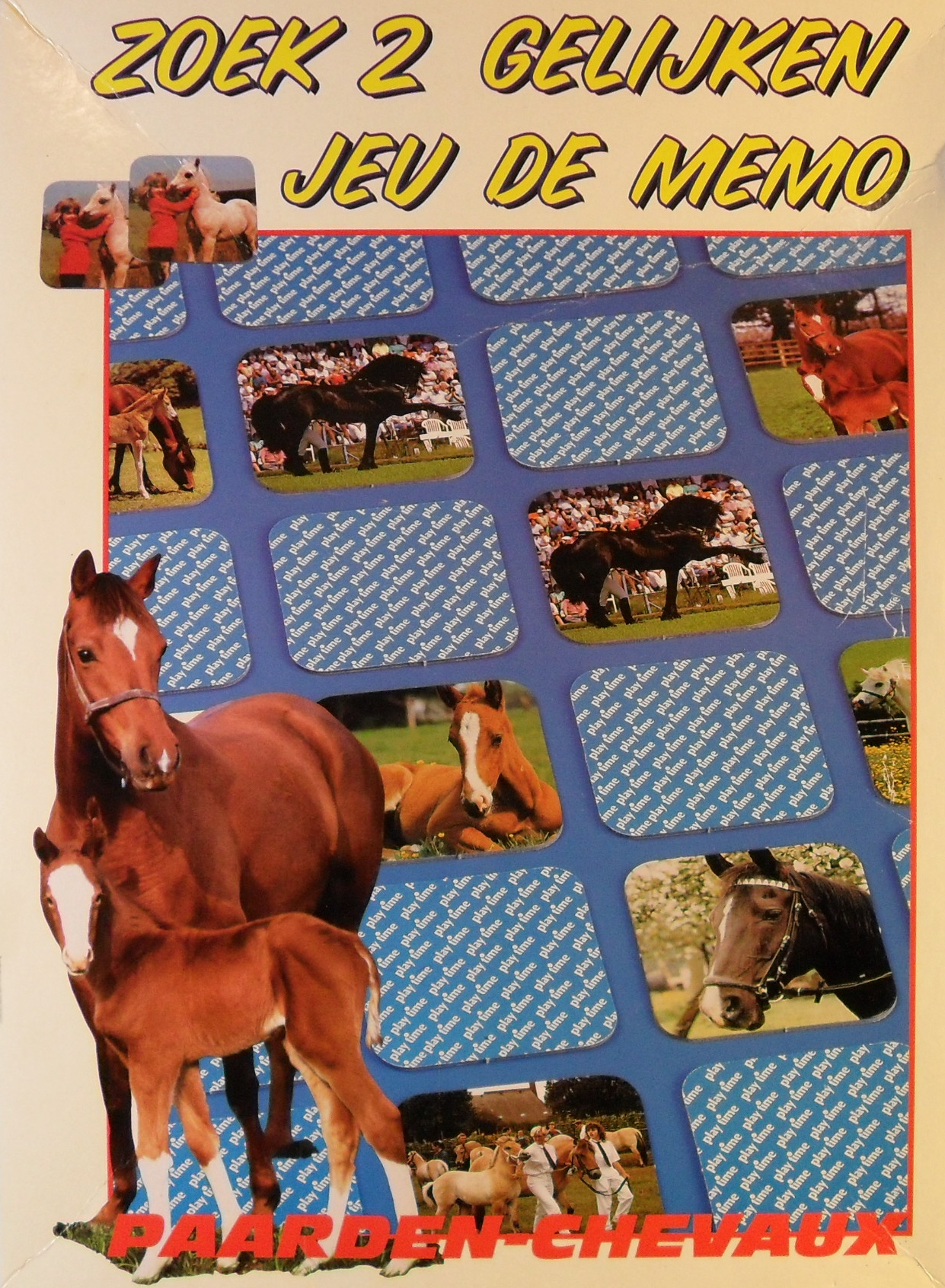 Zoek 2 Gelijken: Paarden (Jeu de Memo/Chevaux)