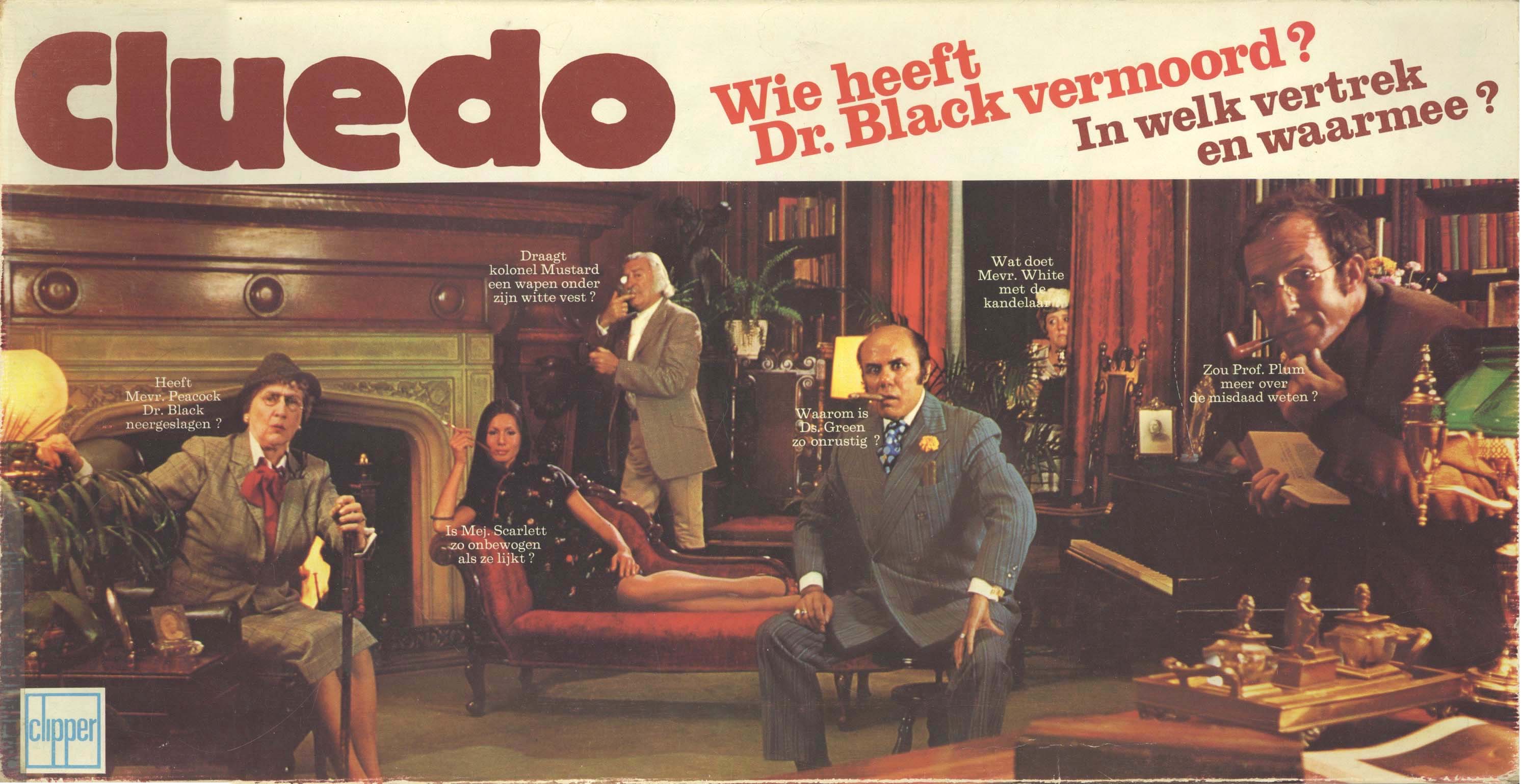 Cluedo: Wie heeft Dr. Black vermoord? In welk vertrek en waarmee?