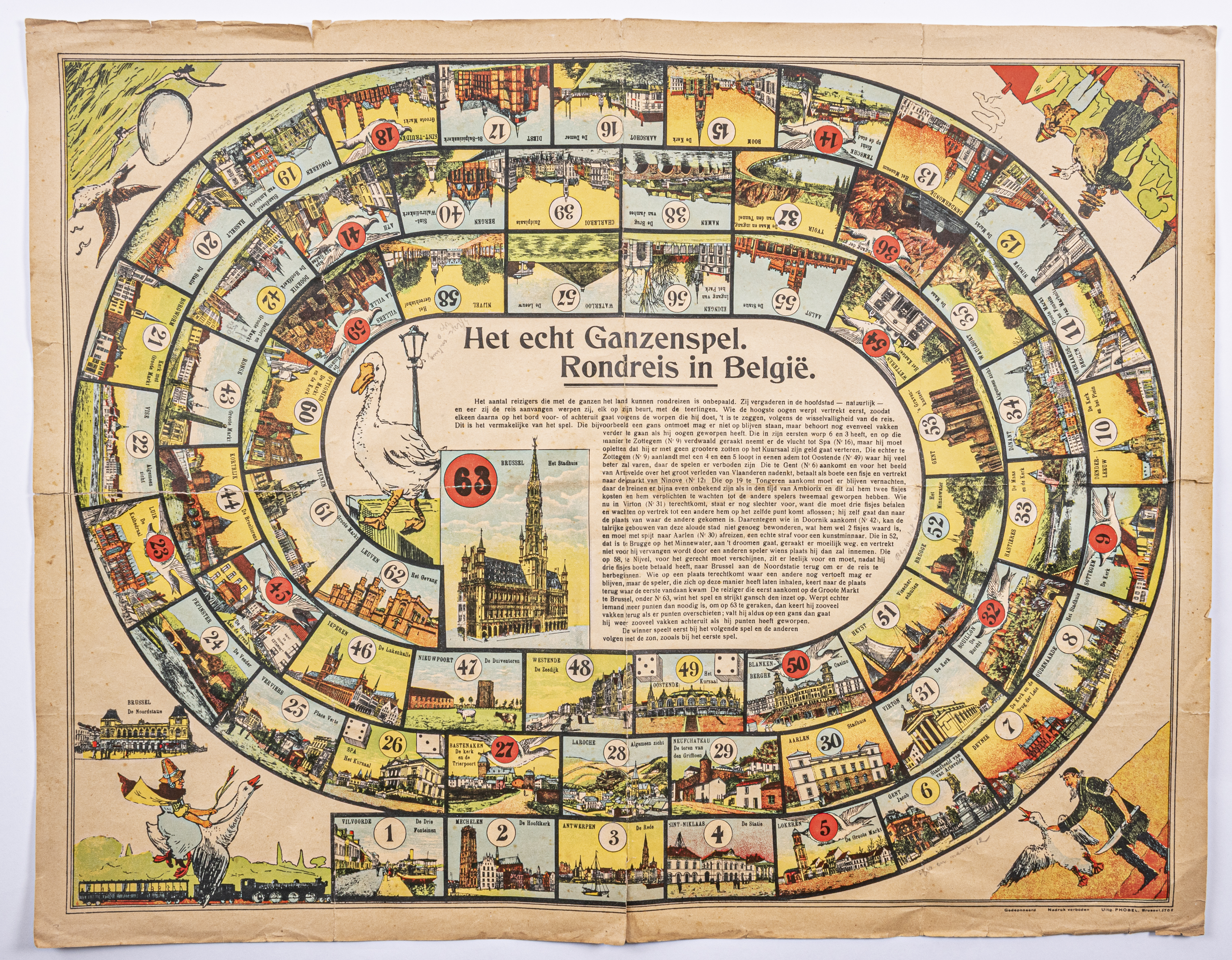 Het echt ganzenspel Rondreis in België